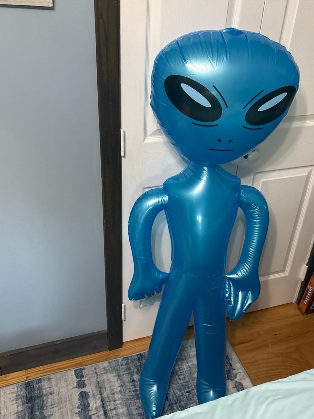 Blue Inflatable Alien Figure
